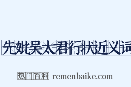 先妣吴太君行状近义词是什么意思的图片